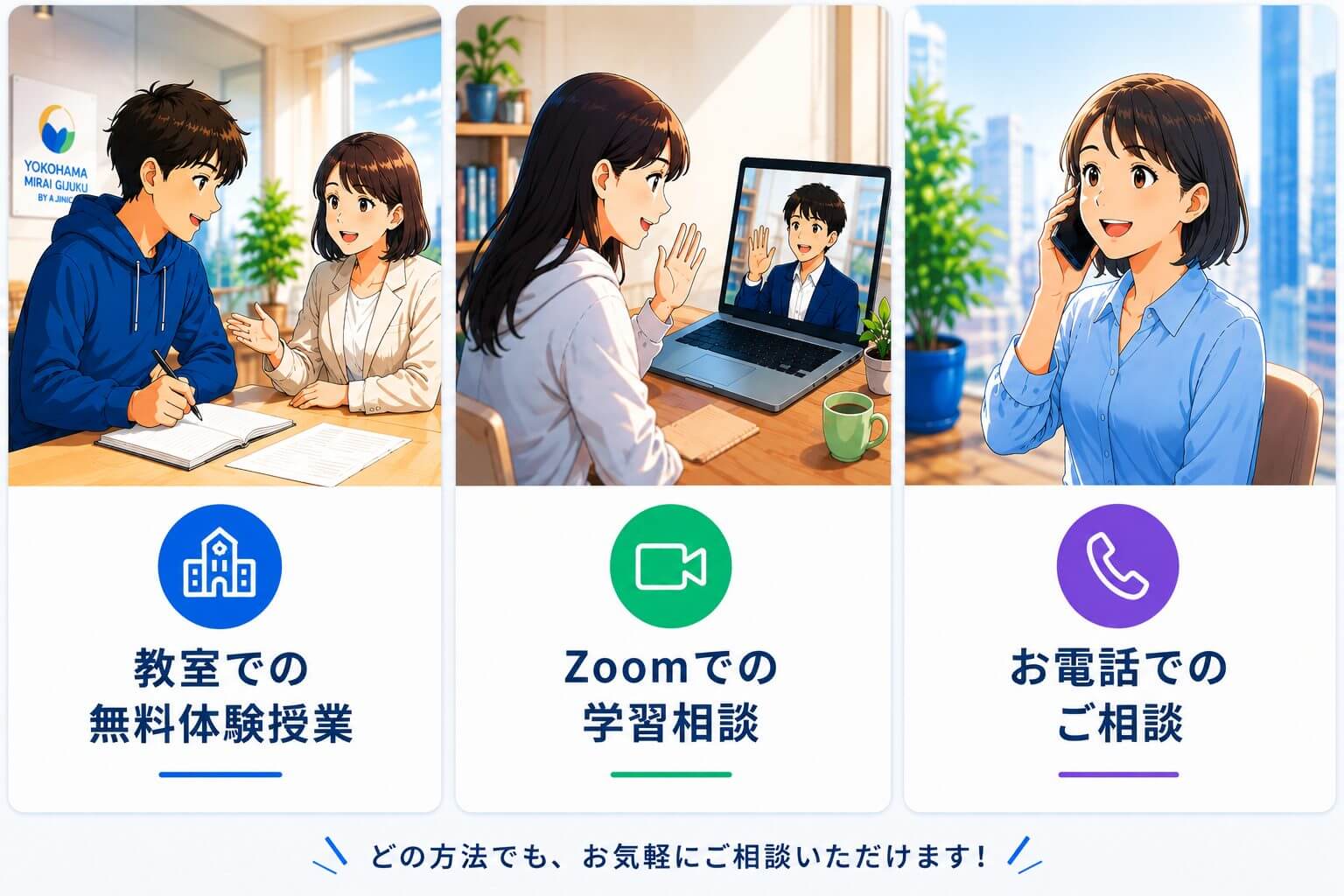教室・Zoom・電話相談